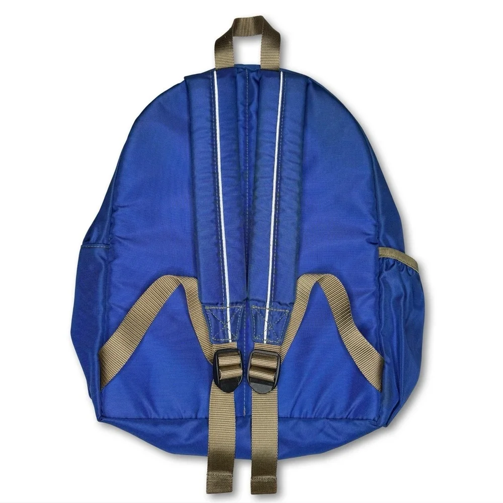 VTG‎ LL Bean Mini Backpack Blue Reflective Stripe School Travel Daypack